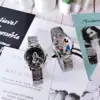 Children's Watch Disney Mickey Minnie Cute Boy Girl Cartoon Mickey Mouse Stainless Steel Waterproof Quartz Watch Birthday Gifts 3
