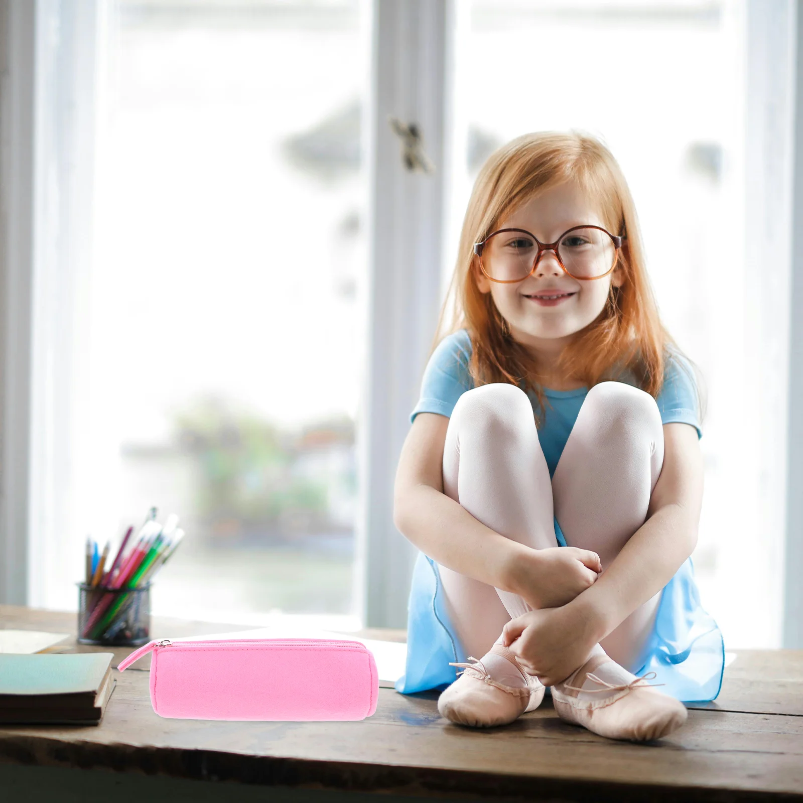 

Portable Pencil Holder Portable Pen Bag Practical Pencil Organizer office Pencil Bag