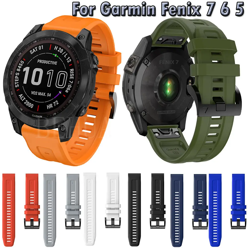 

Ремешок силиконовый для смарт-часов Garmin Fenix 7 6 Pro 5 5 plus EPIX Forerunner 945 935, 22 мм