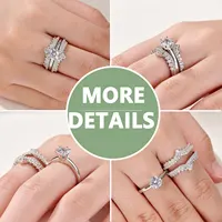 Newshe Wedding Rings for Women Engagement Ring Enhancer Band Bridal Set Sterling Silver 1.8Ct Cz Fine Jewelry BR0910 - Image 5