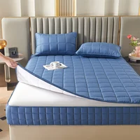 Six Sides All Inclusive Mattress Cover with Zipper Thicken Fitted Sheet Quilted Mattress Protector Pad Couple Customized Size 4
