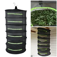 Layers Drying Net for Herbs Hanging Basket For Flowers Buds Plants Herb Drying Net with Zipper Dryer Mesh Bag Folding Dry Rack 1
