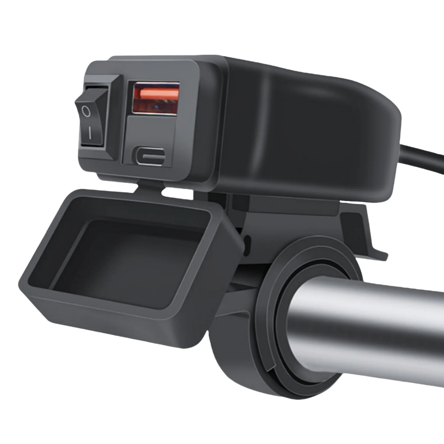 Motorcycle USB fast charger waterproof Type-C with switch