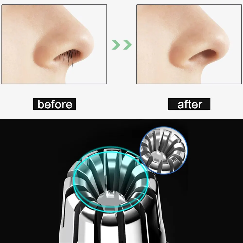 Nose Hair Trimmer Stainless Steel Manual Nose Hair Trimmer Razor Nose Hair Shaver Washable Nose Ear Hair Trimmer 5