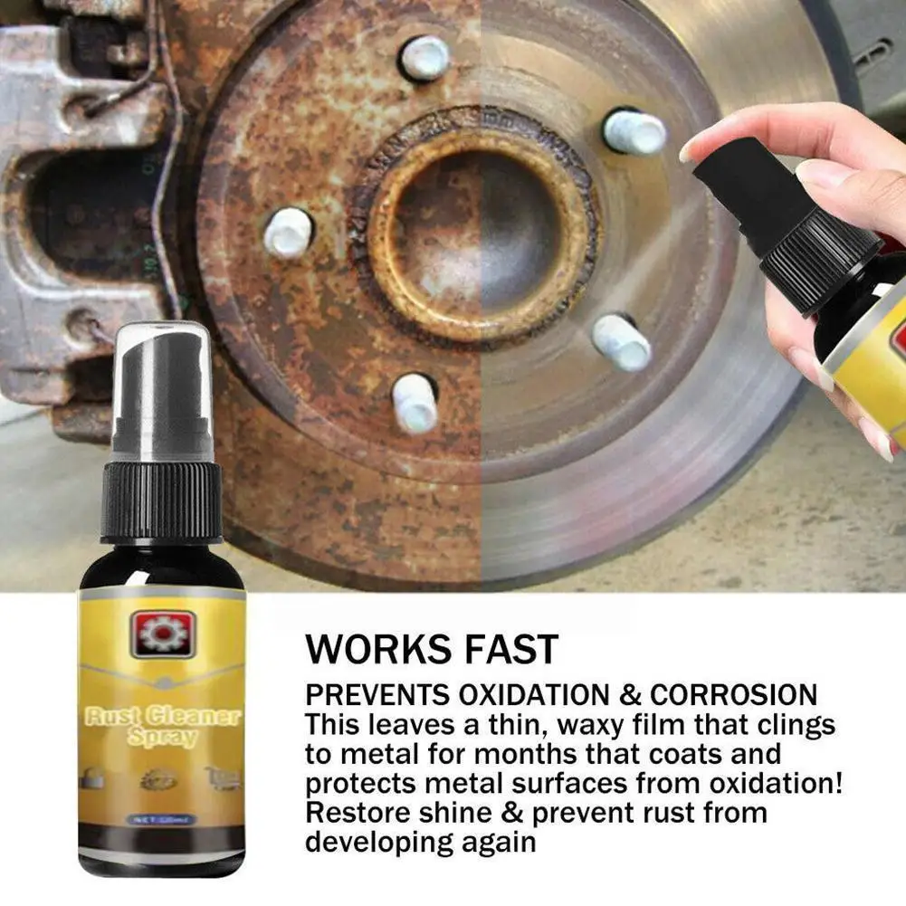 30ml Car Rust Remover Spray Automotive Wheel Rim Metal Rust Parts Multi-Purpose Car Wash Anti-rust Maintenance Cleaning Age X1C8