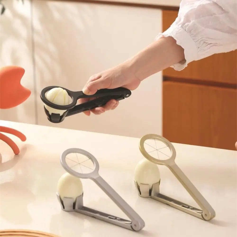 Aluminum Alloy Manual Egg Cutter Multi-functional Portable Egg Slicer Non-slip with Handle Preserved Splitter Kitchen