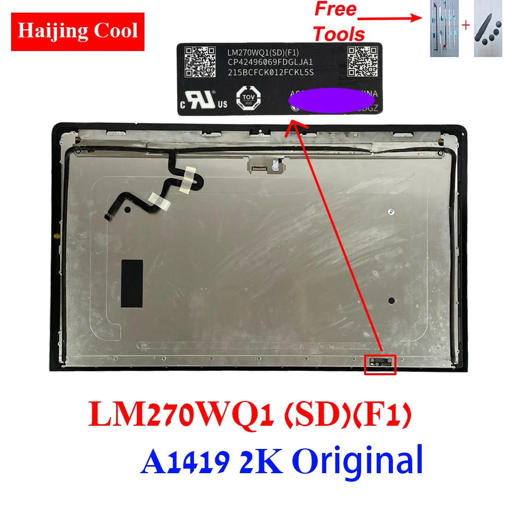 Brand New 2K A1419 LCD Assembly 2012 2013 LM270WQ1(SD)(F1) For