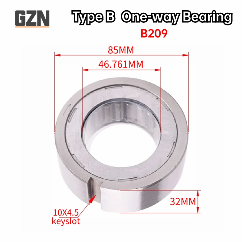 

1PCS B209 Axle Diameter 46.761 Outer Diameter 85MM Thickness 32mm Cam Clutch Needle Roller One-way Bearing with Keyway