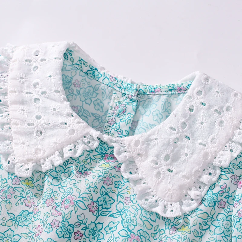 Baby Girls 2025 New Summer Kids Clothes Children's Clothing Embroidered Cartoon Rabbits Flowers Dresses 2-7 Years