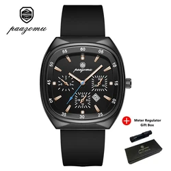 Luxury Silicone Strap Quartz Wrist Watch with Large Dial - Unisex Fashion Timepiece (Black)
