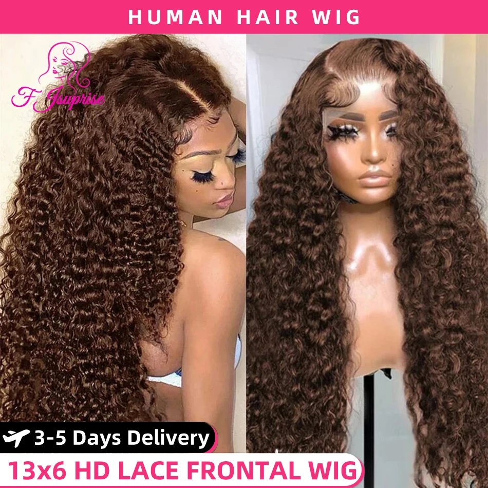 Human Hair Wigs HD 13x6 Deep Curly Lace Front Wig 30 34 Inch Lace Frontal Human Hair Human Hair Wigs