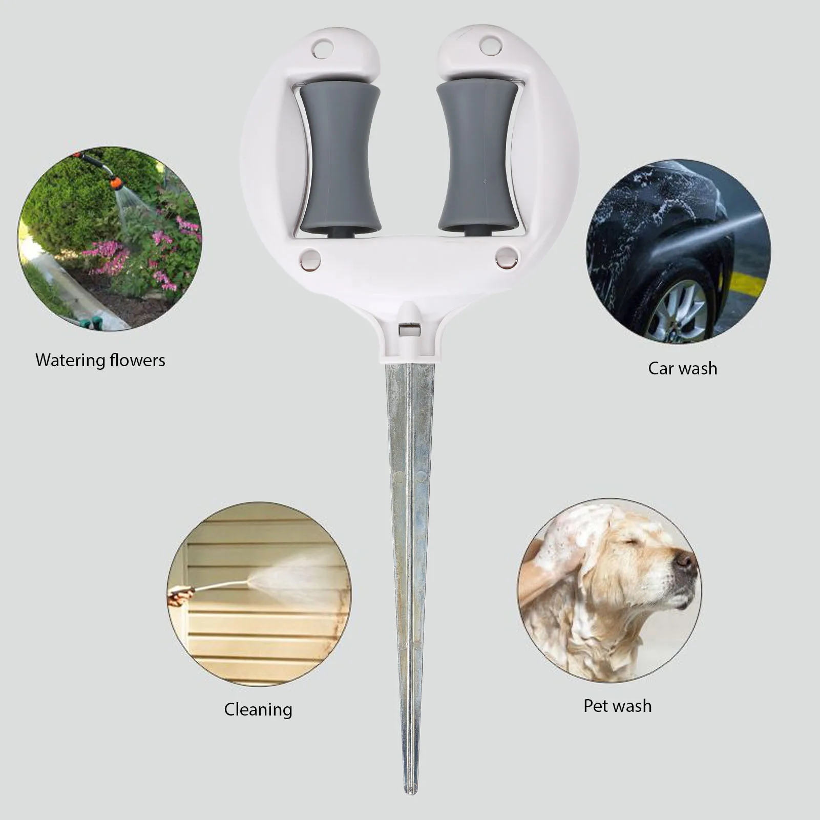 Garden Hose Nail Top Roller Soft Water Pipe Positioning Pointed Lawn Hose Spike Holder Garden Nail