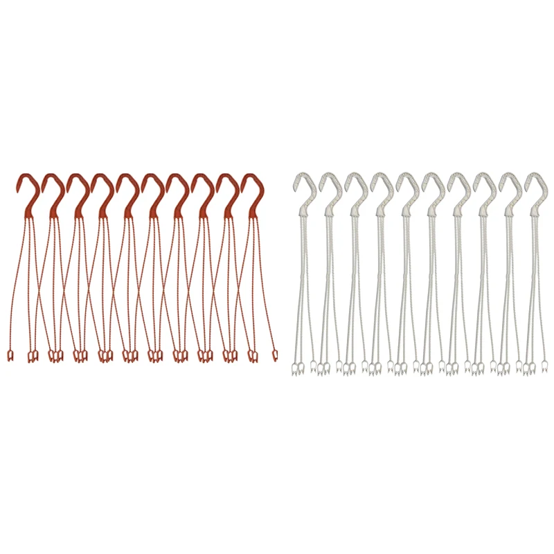 

50X Flower Pot Hook Clip Garden Plant Hanger Hanging Stand Basket Chain Durable