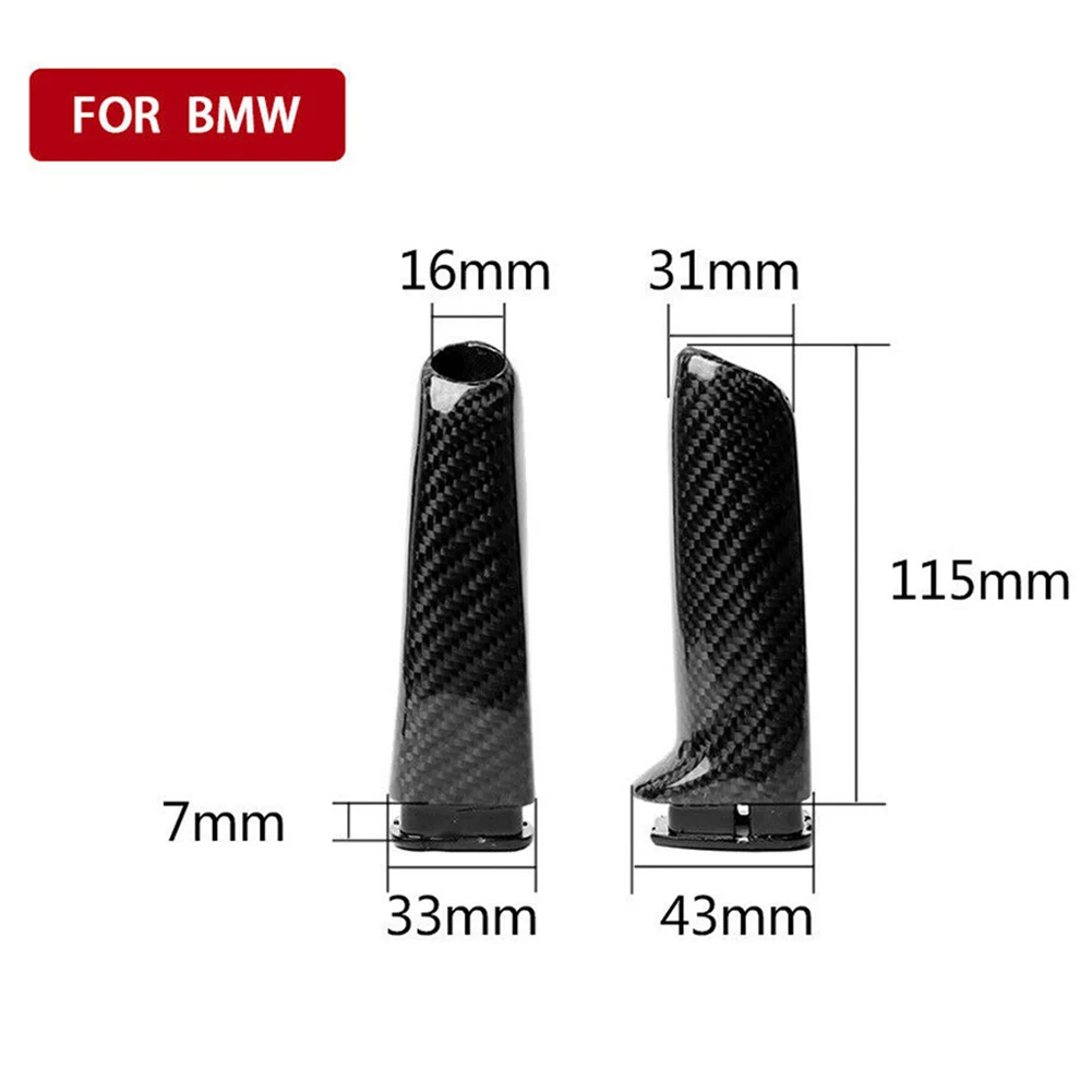 럭셔리 인테리어 악센트 탄소 섬유 모양 브레이크 핸들 커버, BMW E46 E90 E92 F30 F32 F80 직접 교체