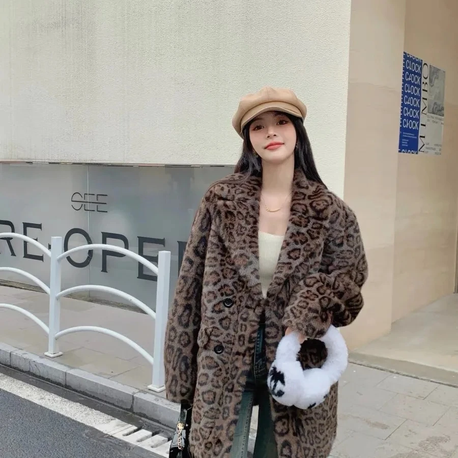 Formal Dressesy2KSenior Sense Slim Suit  2024 New Minority Leopard Print Western Clothing Coat Women'