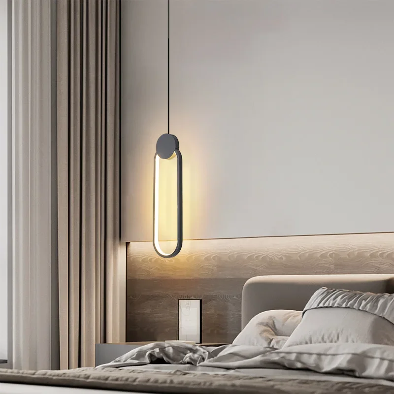 Modern LED Circle Pendant Light for Bedside Bedroom Living Dining Room Study Hanging Lamp Indoor Decoration pendant lights,pendant lamp,chandelier lighting,vintage pendant lights