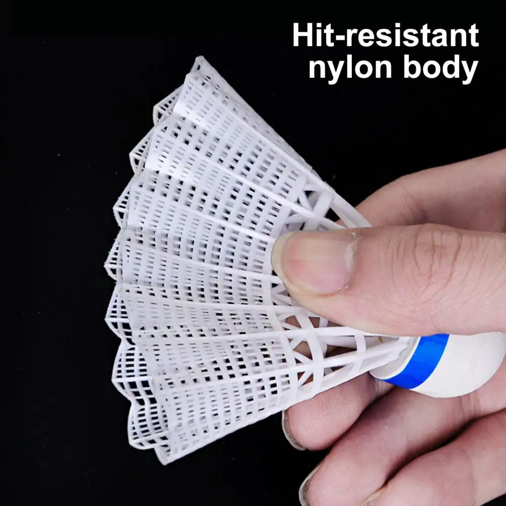 6 Pack Nylon Badminton Birdies Nylon Feather Shuttlecocks Badminton Balls for Indoor Outdoor Sports Training Shuttlecocks