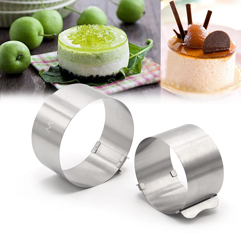 

6-10cm Adjustable Stainless Steel mini Mousse Mould / cookie cutter (1-piece)