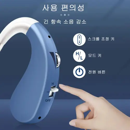 New Compact Lightweight Single Rechargeable Headphones Noise Cancelling Feature Ear-hook Earbuds Suitable For The Elderly - Image 2