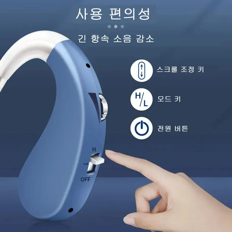 New Compact Lightweight Single Rechargeable Headphones Noise Cancelling Feature Ear-hook Earbuds Suitable For The Elderly - Image 2
