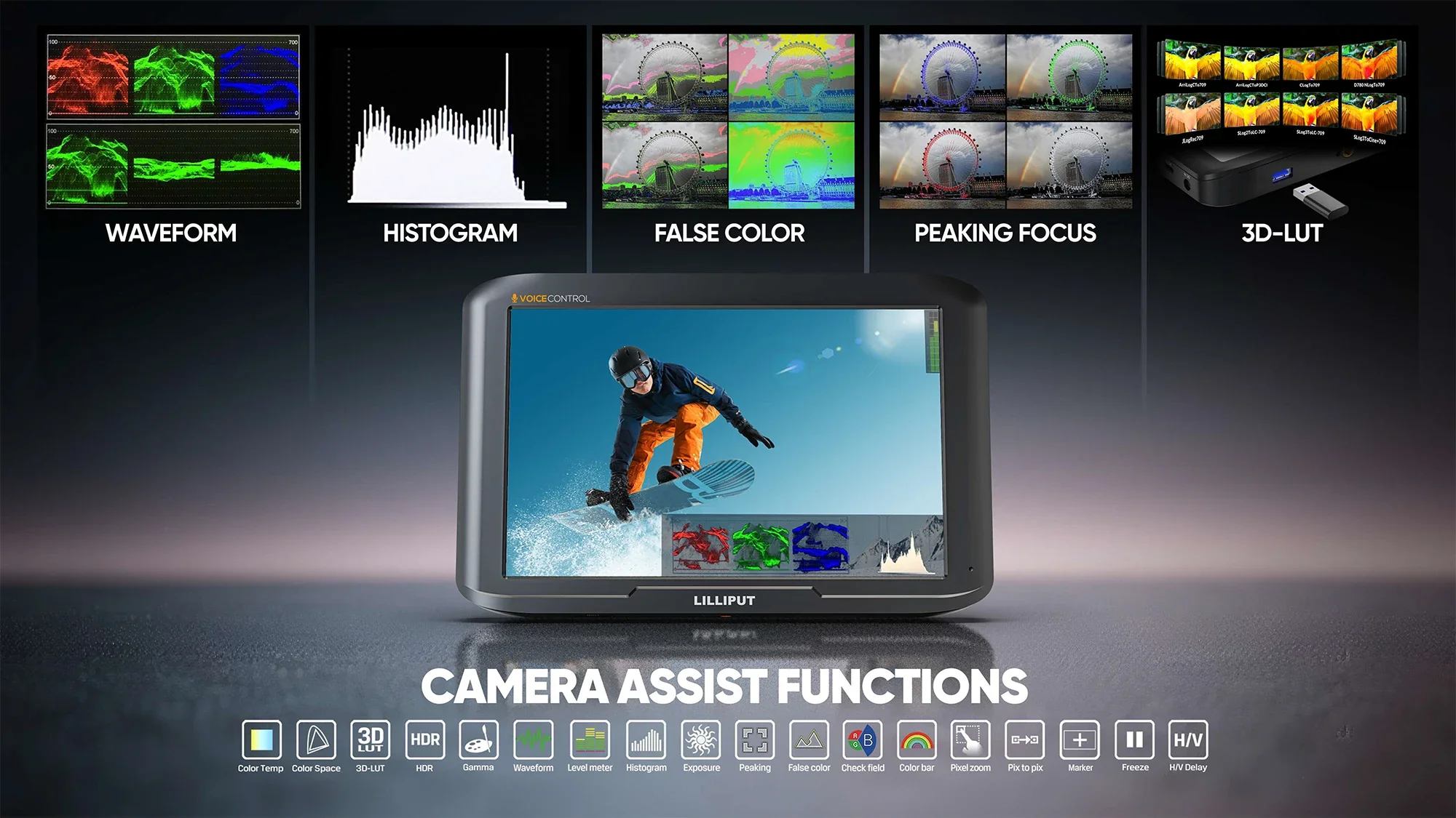LILLIPUT V7 4K 1920×1200 Voice Control Monitor 7 inches Touch Control HDMI 2.0 I