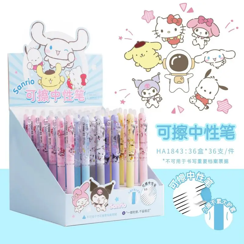 

Sanrio Pushbutton High Appearance Erasable Neutral Pen Essential For Student Exam Easy To Erase Signature Pen Stationery