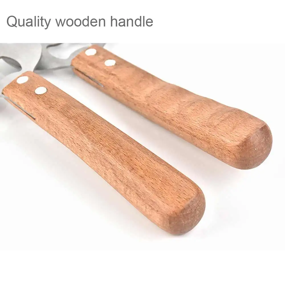 2Pcs Bear Claw Meat Splitter With Wood Handle, Barbecue Meat Pull Shredding Lift Fork Tongs BBQ Bar Party Supplies