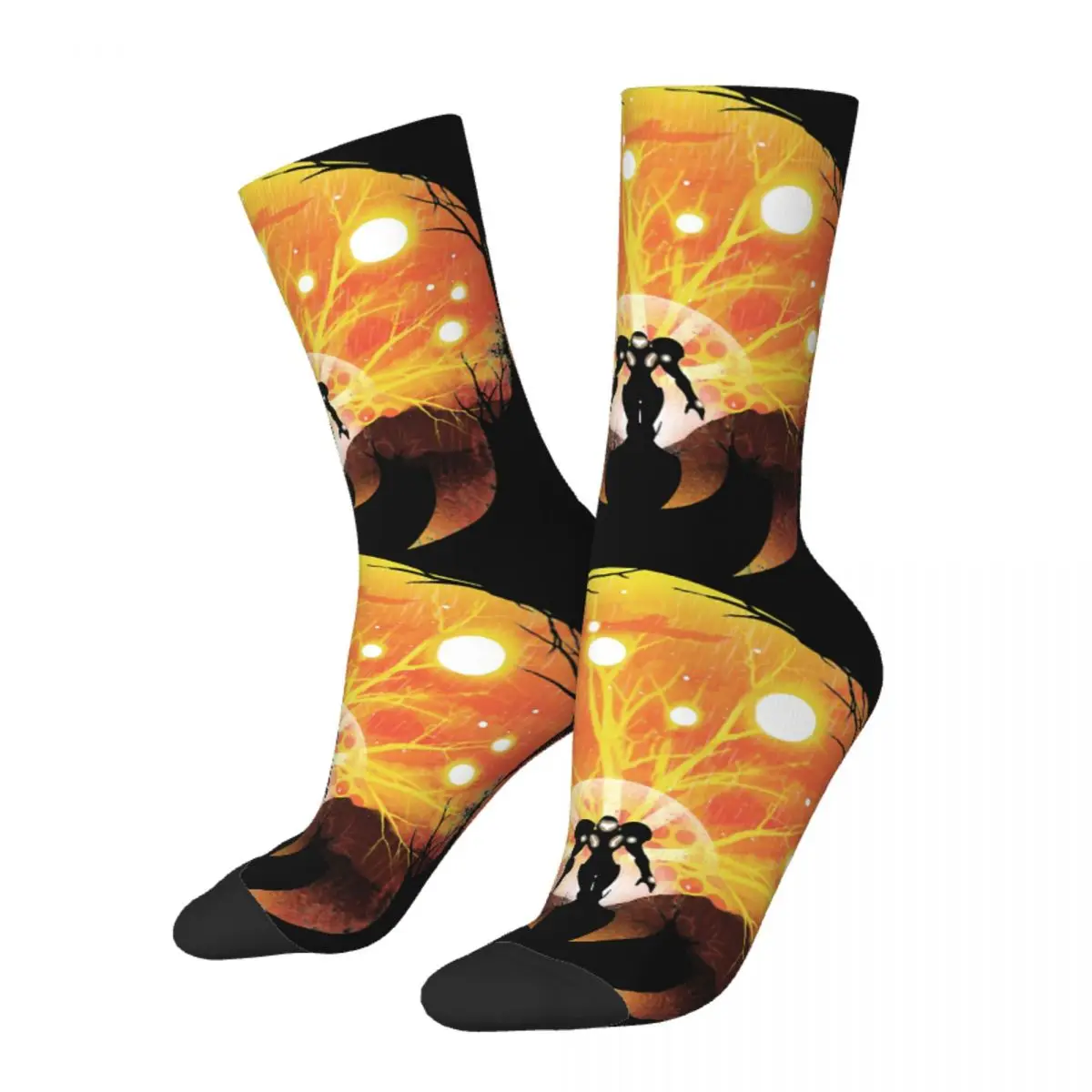 Hip Hop Vintage Brian Symbol Crazy Men'S Socks Unisex Metroid Zero Mission Game Harajuku Pattern Printed Crew Sock Boys Gift