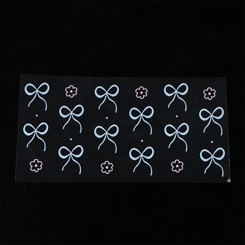 3D UV Transfers Stickers 16oz Cup Wraps Cartoon Bowknot Printed Crystal Stickers For DIY Glass Ceramic Metal Leather Etc. D16552