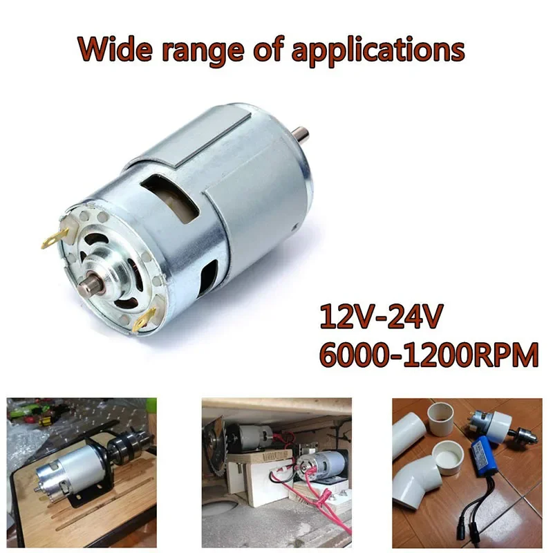 775 DC Motor 24V Spindle Motor 20000 RPM Mini Electric Motor