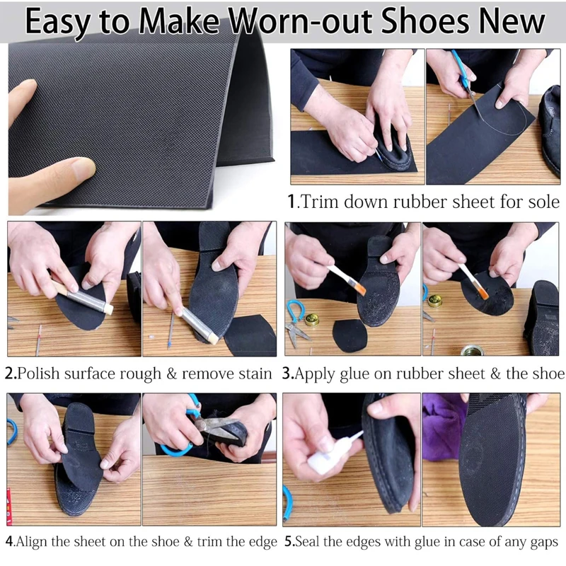 Rubber Sole Sheet for Making Shoes Repair Sole Protector Sneakers