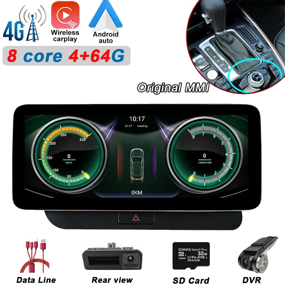 Android 11 Car Radio For Audi Q5 2009 -2017 12.3 Inch Carplay Player GPS WIFI 4G LTE Navigation Multimedia car audio video player Car Multimedia Players