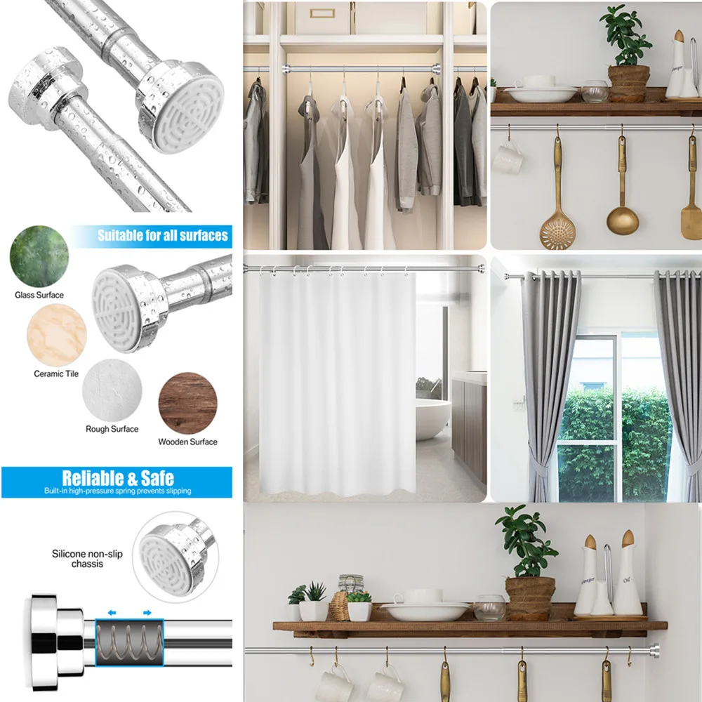 Adjustable Tension Shower Rod 2