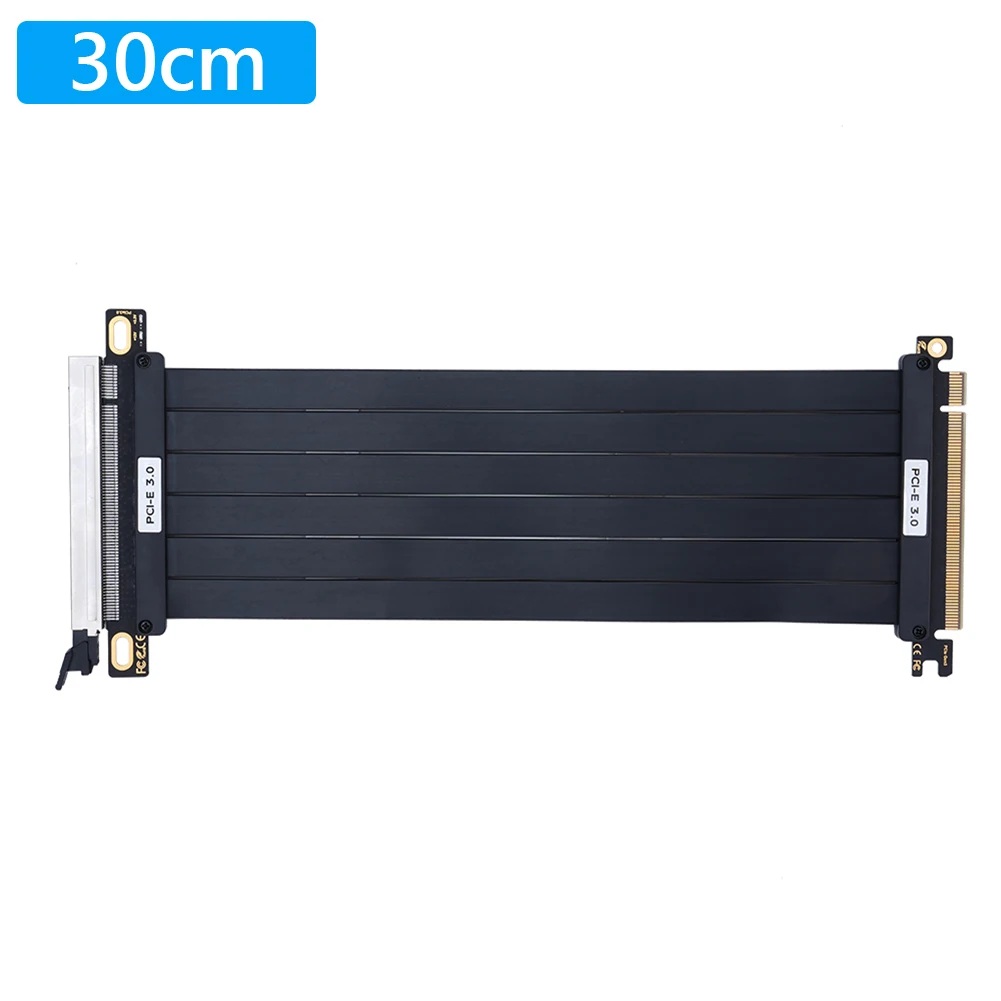 PCI-E 3.0 Riser Cable EMI Shielded PCI Express Gen 3 GPU Extension Cord PCIe 3.0 X16 High Speed Flexible Extender Card