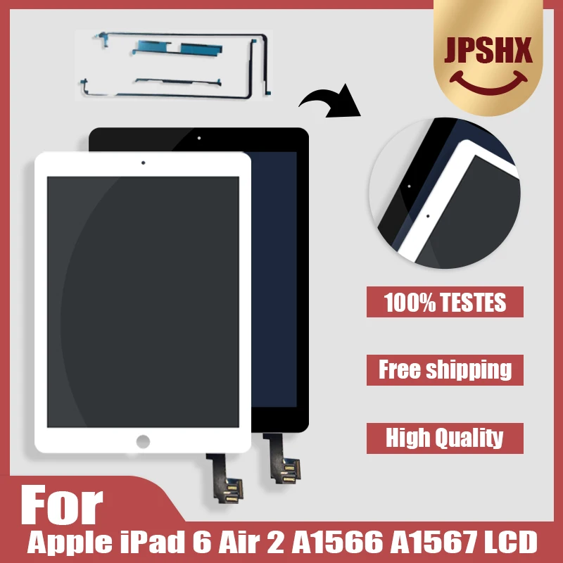 9.7 Tablet LCD For Apple iPad 6 Air 2 A1566 A1567 LCD Display With Touch  Screen Digitizer Assembly Panel Replacement - AliExpress