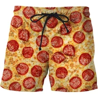 Funny Fatty Beef Hot Dog Men's 3D Print Short Pants Street Hip Hop Beach Shorts Skateboard Swimming Women Trunks 1