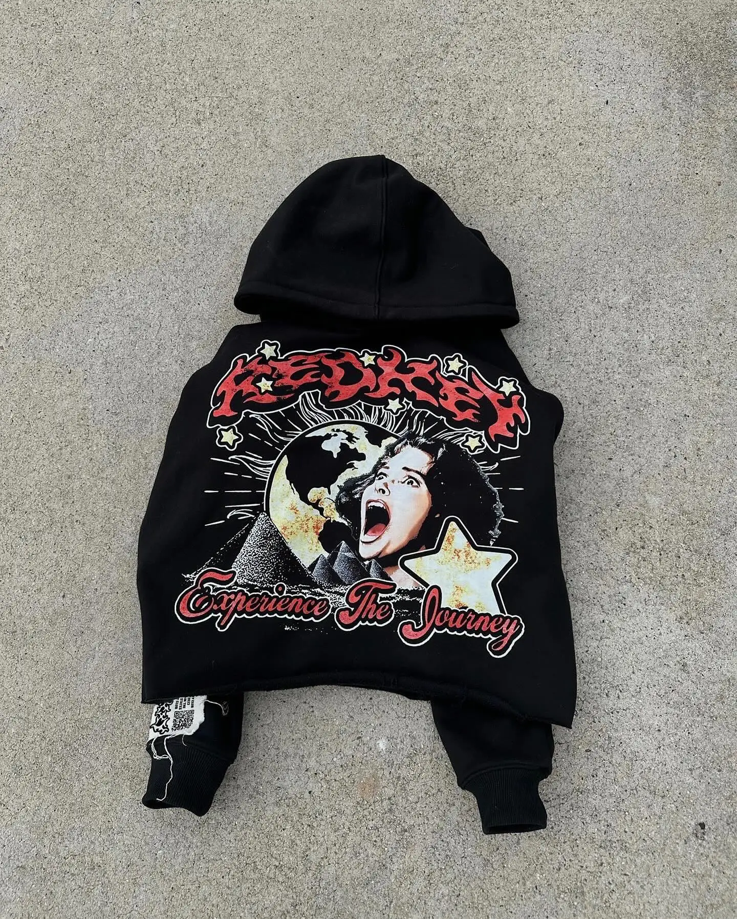 【新版】YOUPAPER 竜星涼 掲載2ページ（ストレート）#5596 2024 Harajuku Street Star Letter Print Oversized Sweatshirt