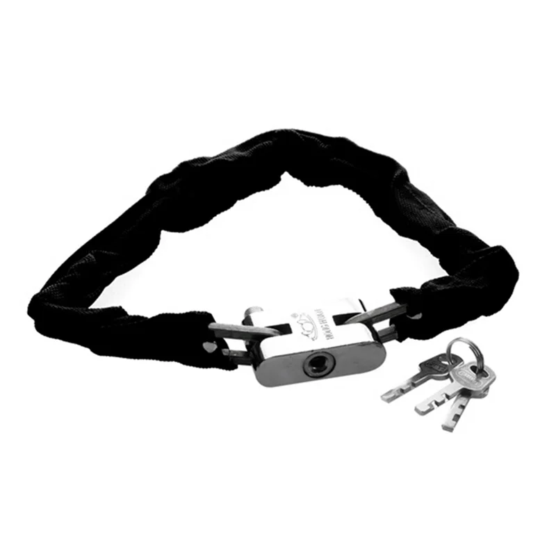 Bike Lock 83CM Metal Anti-Theft MTB Road Bike Heavy Duty Safety Lock Motorcycle Padlock Bicycle Chain With Key Easy Install