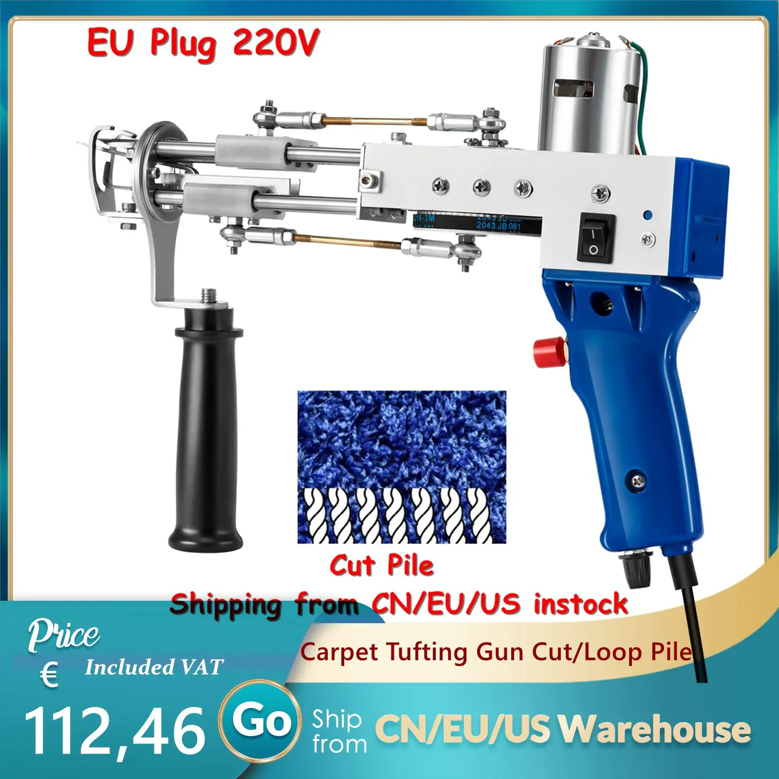 Macchina per Tessere Tappet Tappeto Elettrico Ad Alta Velocità Tufting Gun  Flocc