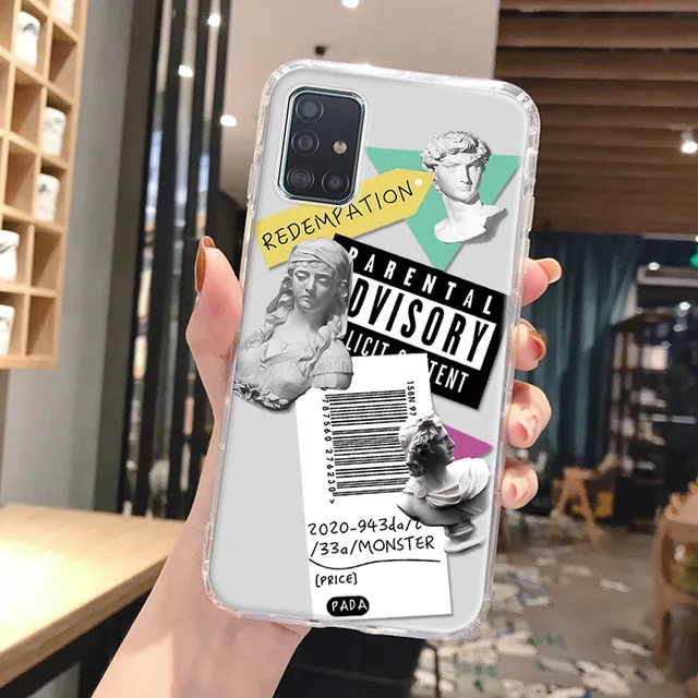 A12 Case For Samsung A51 Case Clear Funda Samsung S22 Ultra S21 A52S A32 5G 20 FE A50 A31 M31 A21S A71 A72 A13 Cute Smile Covers U127