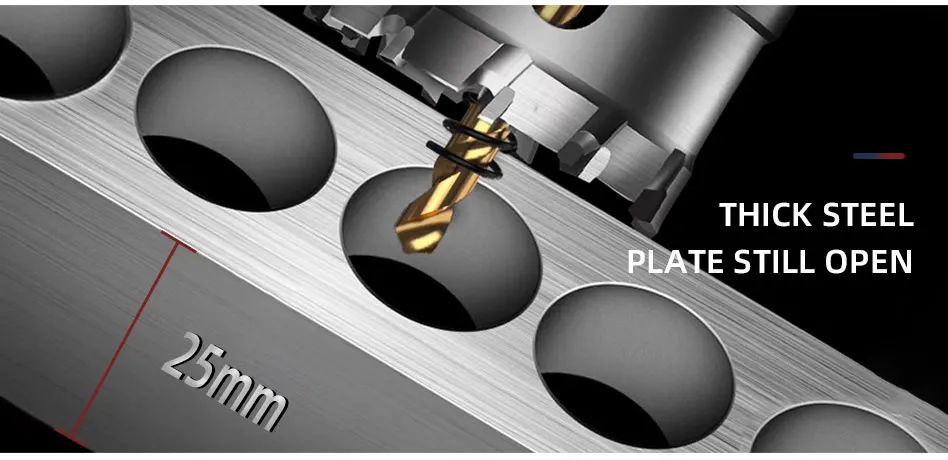BB-Lochsägenbohrer, Hartmetalllegierung, Kantenherstellung, kreisförmiger Lochdüller, Forester-Bit, TCT, 15 mm ~ 100 mm, Edelstahl, Metall, Holz – Detail 5
