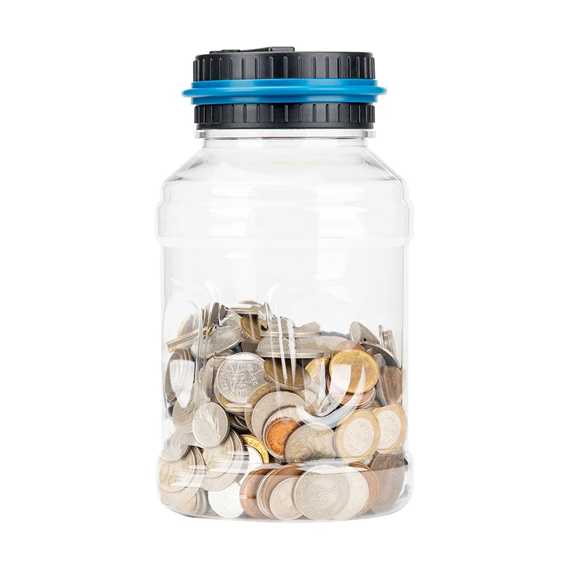 Digital LCD Counting Coin Money Saving Box Jar Large Capacity For USD EURO GBP Money Electronic Counting Piggy Bank 4