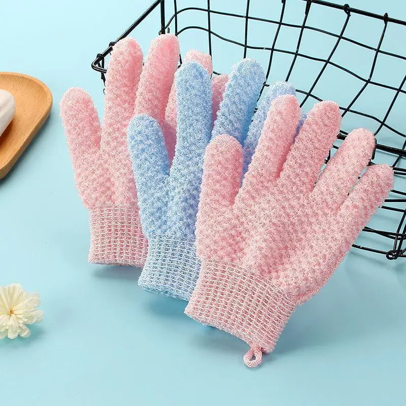 Cleaning Bath Glove Shower Exfoliating Mitt Scrub Body Massage SPA Foam Rubbing Mud Peeling Brush Bathroom Accessories