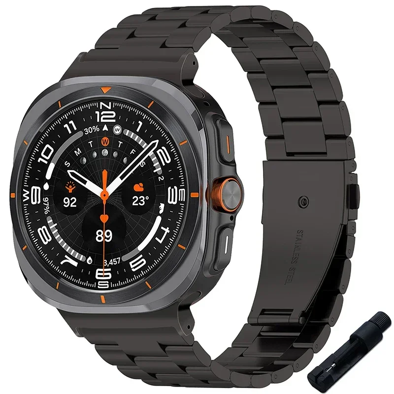 Stainless Steel Quick Fit Strap for Smartwatch - No Gaps Metal Bracelet Design