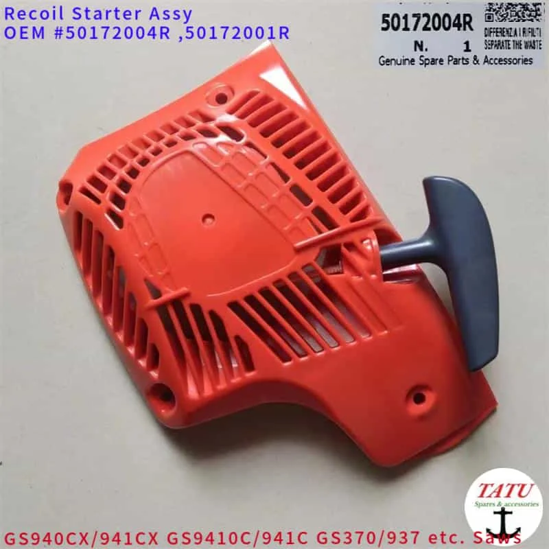 

GS410CX RECOIL STARTER 50172004 5017201 FOR OLEO-MAC 941CX GS410C 941C GS370 MT3700 PULLEY REWIND SPRING ROPE GRIP HANDLE CARTER