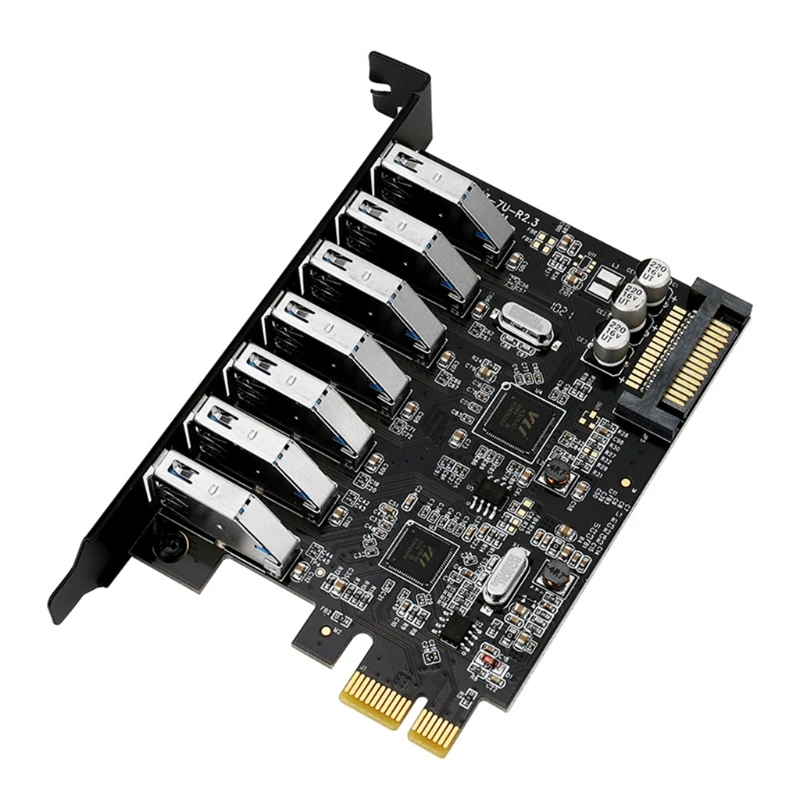 

Сверхскоростная плата расширения с 7 портами PCI-E на USB 7 портов USB Настольный компьютер для карты Card с