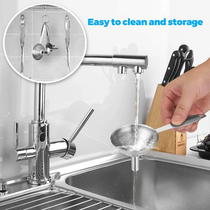 3 Pcs Stainless Steel Funnel Set Kitchen Small Oil Liquid Filter Dispenser Transferring Wine Spill Bar Home Kitchen Tools