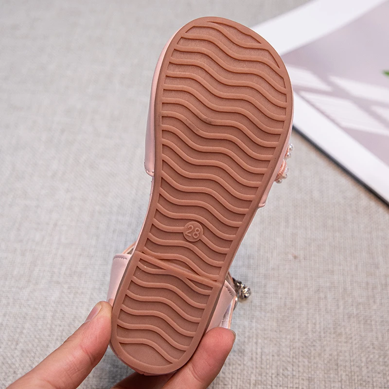 Girls Floral Sandals Non Slip Summer Dance Flats