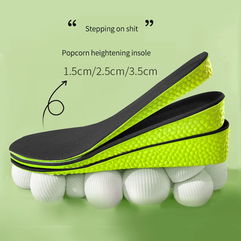 Height Increase Invisible Insoles For Feet 1.5-3.5cm Height Lift Adjustable Cut Shoes Heel Insert