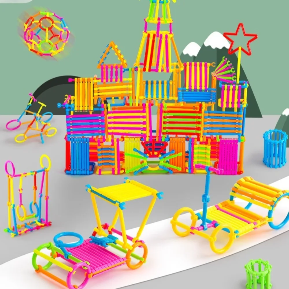 DIY Smart Stick Blocks Early Education Puzzle Plastic Magic Stick Toys Patchwork Intelligence Toys Children Gift